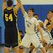 Skyline's Peter Bakker guards Chelsea's Jake Steinhauer during the second half against Chelsea at Skyline on Tuesday night.  Melanie Maxwell I AnnArbor.com